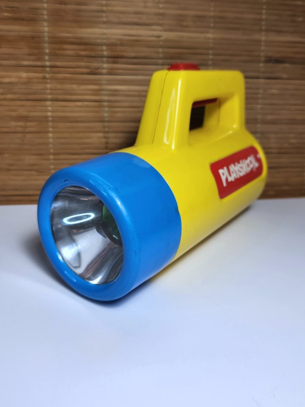 Vintage 1986 Playskool Flashlight 3 Color Change Red Green Clear Working Toy 80s